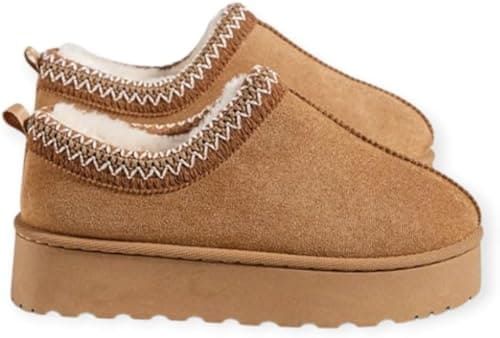 Chaussons Femme Brodés – Intérieur Doux et Confortable – Antidérapants, Chauds et Légers – Idéal Hiver/Maison/Cocooning