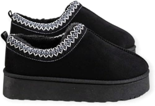 Chaussons Femme Brodés – Intérieur Doux et Confortable – Antidérapants, Chauds et Légers – Idéal Hiver/Maison/Cocooning