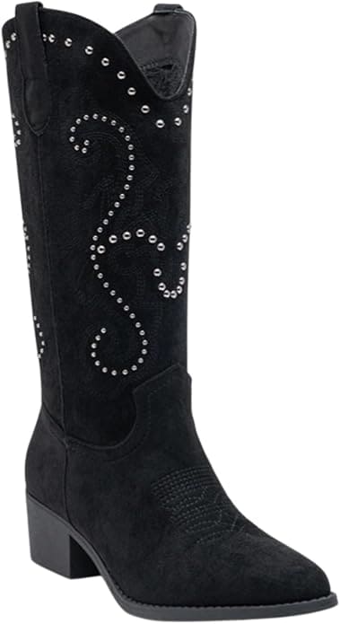Bottes Western Femme – Style Folk et Élégance – Bottines Cowboy Confortables