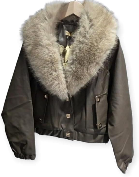 Style chic et moderne : Veste courte en simili cuir, parfaite pour un look à la fois élégant et audacieux