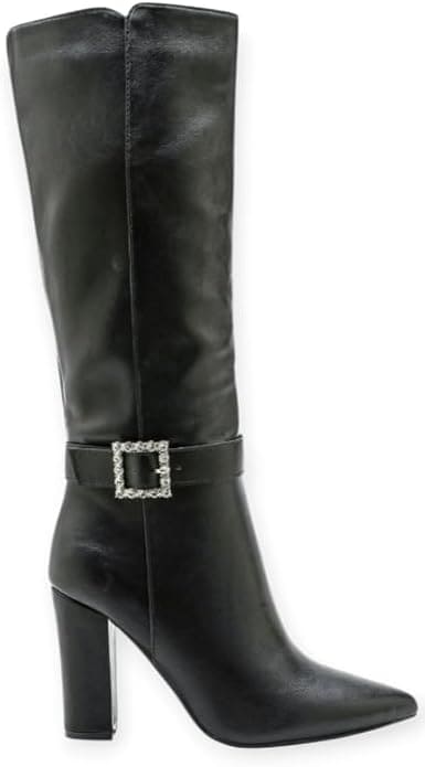 Bottes Hautes à Talons Femme | Bottes Élégantes en PU | Confortables et Résistantes | Parfaites pour Toutes Occasions