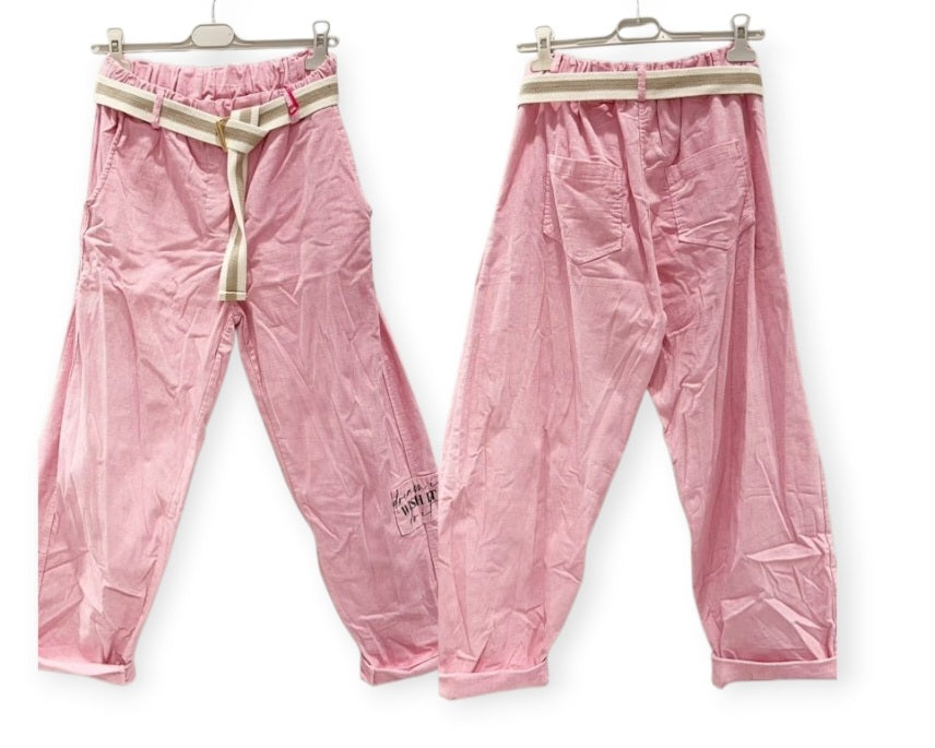 Pantalon femme avec ceinture