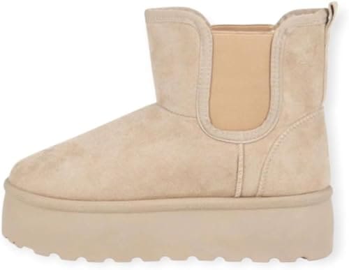 Bottines femme fourrées à semelle épaisse – Chaussures hiver confortables et tendance