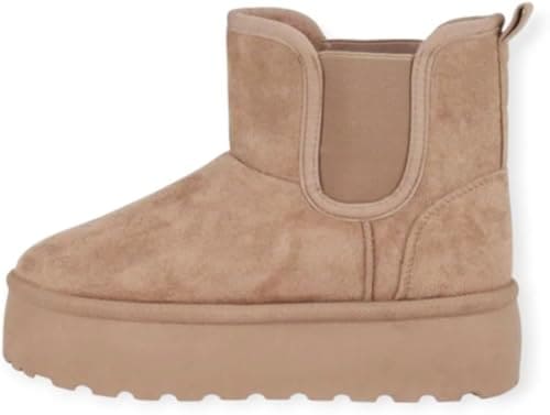 Bottines femme fourrées à semelle épaisse – Chaussures hiver confortables et tendance