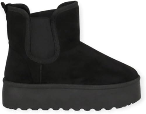 Bottines femme fourrées à semelle épaisse – Chaussures hiver confortables et tendance