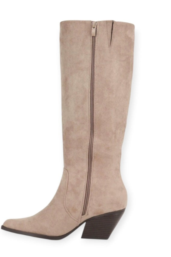 Bottes Santiags Femme – Bottines Western à Talon – Bout Pointu, Style Cowboy Chic – Bottes Tendance pour Automne Hiver